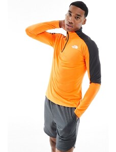 The North Face - Training Mountain Athletic - Top a maniche lunghe arancione con zip corta