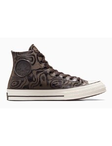 Converse scarpe da ginnastica in pelle Converse x Wonka Chuck 70 Chocolate Swirl colore marrone A08151C