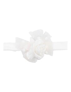 MONNALISA KIDS Fascia bianca neonata bouquet in tulle