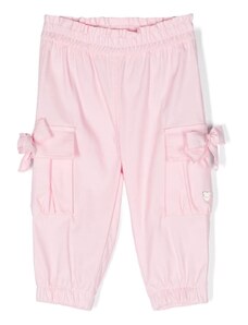 MONNALISA KIDS Pantalone cargo rosa neonata con fiocchi
