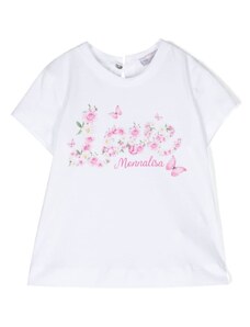 MONNALISA KIDS T-shirt bianca neonata con stampa Love