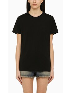ISABEL MARANT T-shirt girocollo nera in cotone con logo
