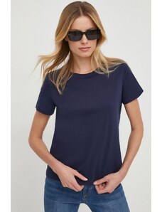 Lauren Ralph Lauren t-shirt in cotone donna colore blu navy