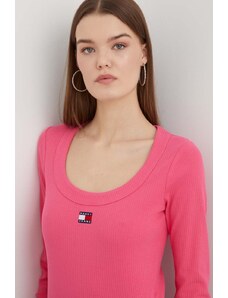 Tommy Jeans camicia a maniche lunghe donna colore rosa