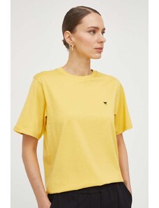 Weekend Max Mara t-shirt in cotone donna colore giallo