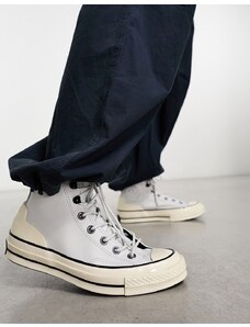Converse - Chuck 70 Hi - Sneakers alte bianche in pelle-Bianco