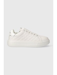 Karl Lagerfeld sneakers in pelle MAXI KUP colore bianco KL62214