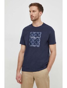 Michael Kors t-shirt in cotone uomo colore blu navy con applicazione