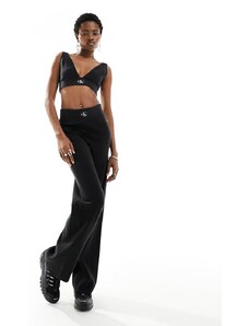 Calvin Klein Jeans - Pantaloni felpati neri a coste-Nero