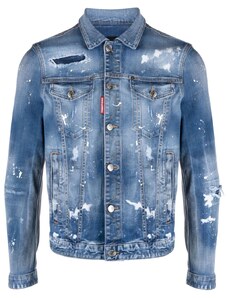 Dsquared2 Giacca denim effetto destroyed