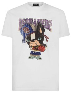 Dsquared2 T-shirt bianca con stampa