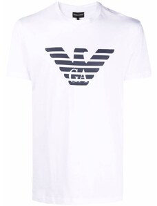 Emporio Armani T-shirt bianca logo eagle