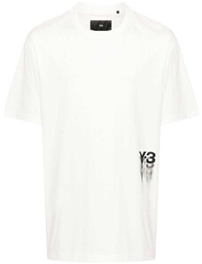 Adidas Y3 t-shirt logotype bianca