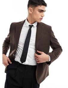 Harry Brown - Giacca da abito marrone in tweed vestibilità comoda