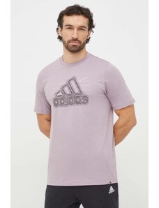 adidas t-shirt in cotone uomo colore violetto IN6270