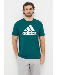 adidas t-shirt in cotone uomo colore verde IS1300