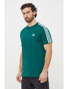 adidas t-shirt in cotone uomo colore verde con applicazione IS1333