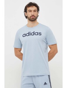 adidas t-shirt in cotone uomo colore blu IS1382