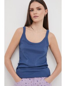 United Colors of Benetton top in cotone colore blu navy