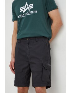 Aeronautica Militare pantaloncini in cotone colore grigio