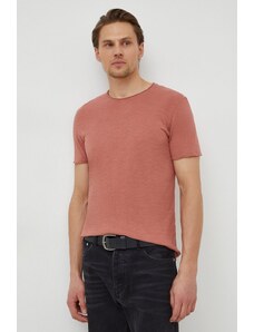 Sisley t-shirt in cotone uomo colore rosa
