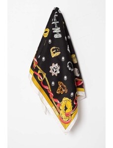 Moschino foulard in seta colore nero