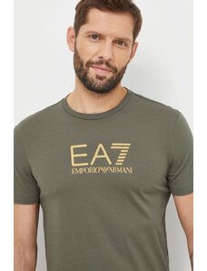 EA7 Emporio Armani t-shirt in cotone uomo colore verde