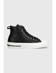 Karl Lagerfeld Jeans scarpe da ginnastica in pelle KLJ VULC donna colore nero KLJ60950