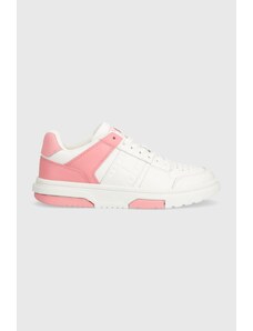 Tommy Jeans sneakers in pelle THE BROOKLYN LEATHER colore rosa EN0EN02475
