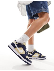 Nike - Dunk Low NN - Sneakers blu navy notte e oro
