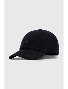 Carhartt WIP cappello con visiera in velluto a coste Harlem Cap colore nero I028955.89XX