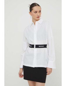 HUGO camicia donna colore bianco