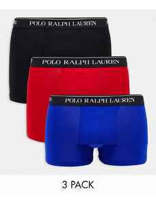 Polo Ralph Lauren - Confezione da 3 boxer aderenti blu navy, rossi e blu-Nero
