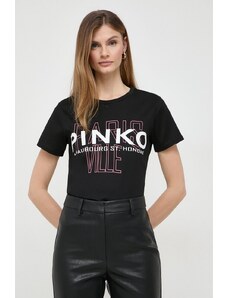 Pinko t-shirt in cotone donna colore nero