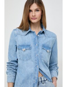 Guess camicia di jeans donna colore blu