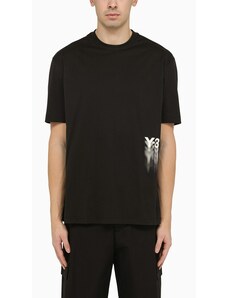 adidas Y-3 T-shirt girocollo nera con logo sfumato