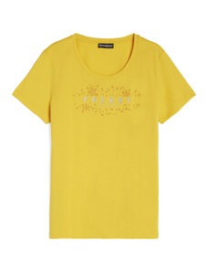 Freddy T-shirt in jersey leggero con grafica floreale e glitter