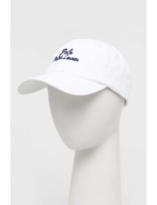 Polo Ralph Lauren berretto da baseball in cotone colore bianco
