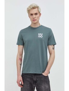 HUGO t-shirt in cotone uomo colore verde