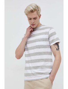 Solid t-shirt in cotone uomo colore grigio