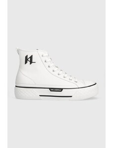 Karl Lagerfeld scarpe da ginnastica in pelle KAMPUS MAX KL uomo colore bianco KL50450