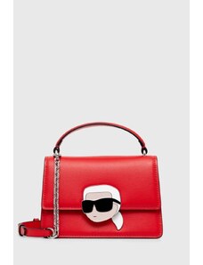 Karl Lagerfeld borsa a mano in pelle colore rosso
