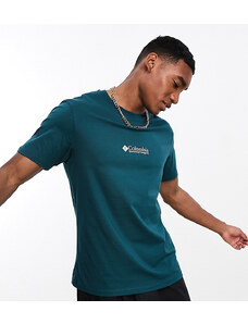 Columbia - CSC - T-shirt basic con logo sul petto color verde-azzurro scuro - In esclusiva per ASOS-Blu navy