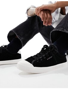Tommy Jeans - Sneakers in camoscio con suola vulcanizzata, colore nero