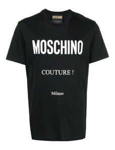 MOSCHINO T-shirt 4409 - signatures print stretch jersey