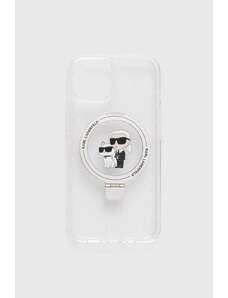 Karl Lagerfeld custodia per telefono iPhone 14 / 15 / 13 6.1" colore trasparente