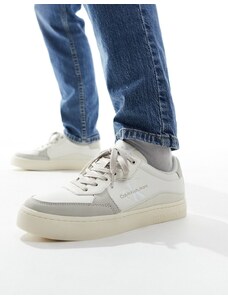 Calvin Klein Jeans - Sneakers basse in pelle bianche con suola avvolgente-Bianco