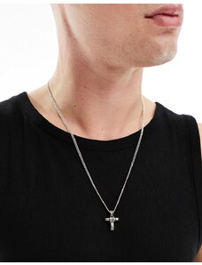 Icon Brand - Reset - Collana argentata con ciondolo a croce-Argento