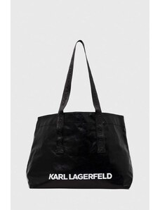 Karl Lagerfeld borsa a mano in cotone colore nero