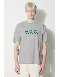 A.P.C. t-shirt in cotone T-Shirt River uomo colore grigio COFDW.H26324.PLB